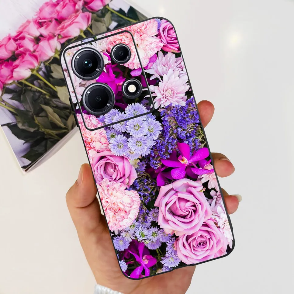 Black Silicone Cute Cat Cartoon Painted Case - Fashionable Protective Bumper Cover