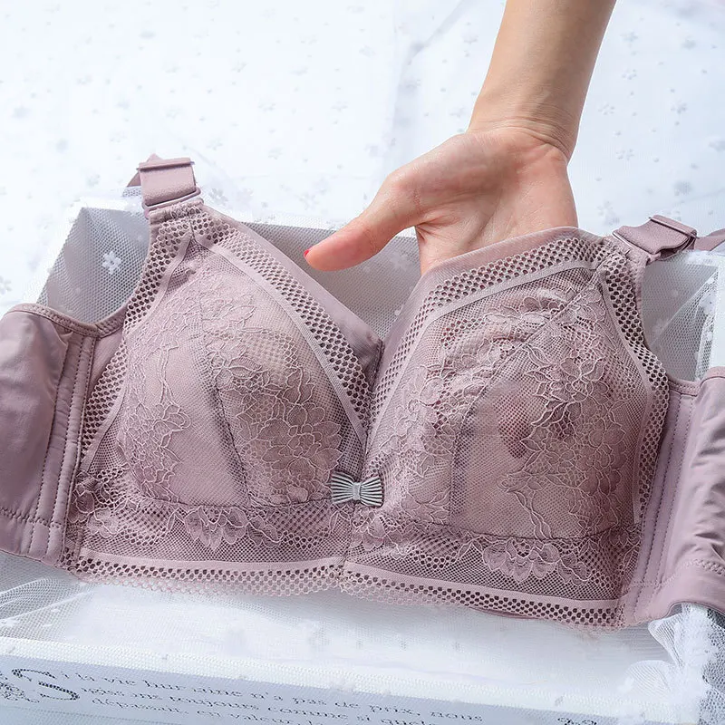 

Wireless Sexy Women Push Up Bras Full Cup Thin Female Lingerie Underwear Comfortable Minimizer Bralette Super Breathable Large