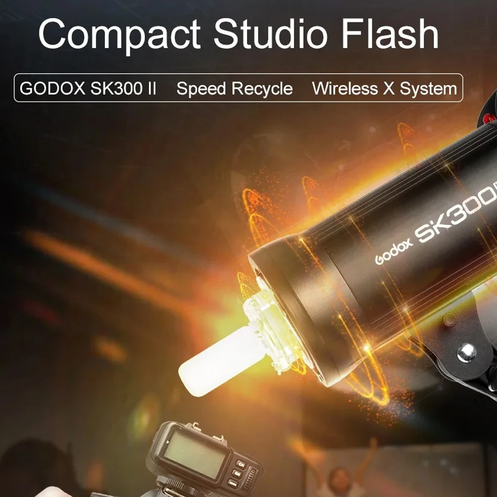 Godox SK300II 300Ws GN65 스튜디오 플래시 모노라이트(내장 Godox 2.4G 무선 X 시스템 탑재)는 창의적인 촬영을 제공합니다.