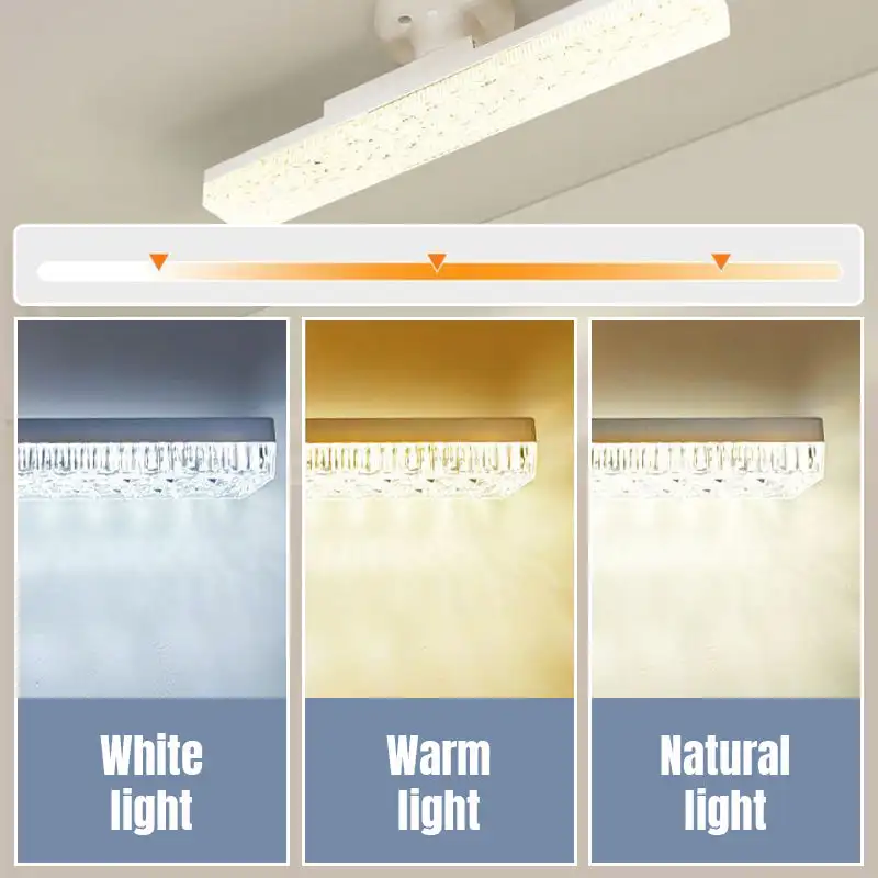 E27 LED 직사각형 크리스탈 조명, 고휘도 LED 전구 조명, 거실 침실용 조명, 18W, 24W