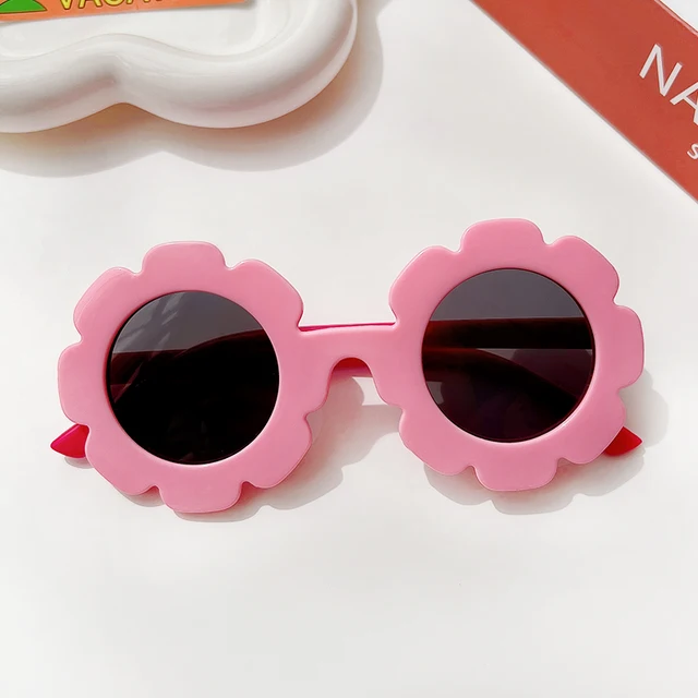 New Kids Sunglasses Children Round Flower Sunglasses Girls Boys Baby Sport Shades Glasses UV400 Outdoor Sun Protection Eyewear c2597-3