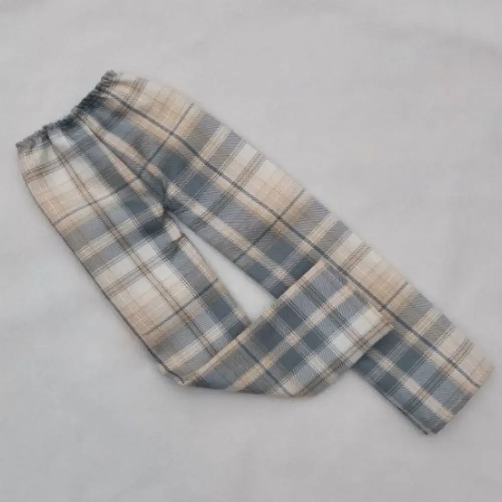 Cotton Plaid Pants for 1/4 BJD Dolls Casual Wear