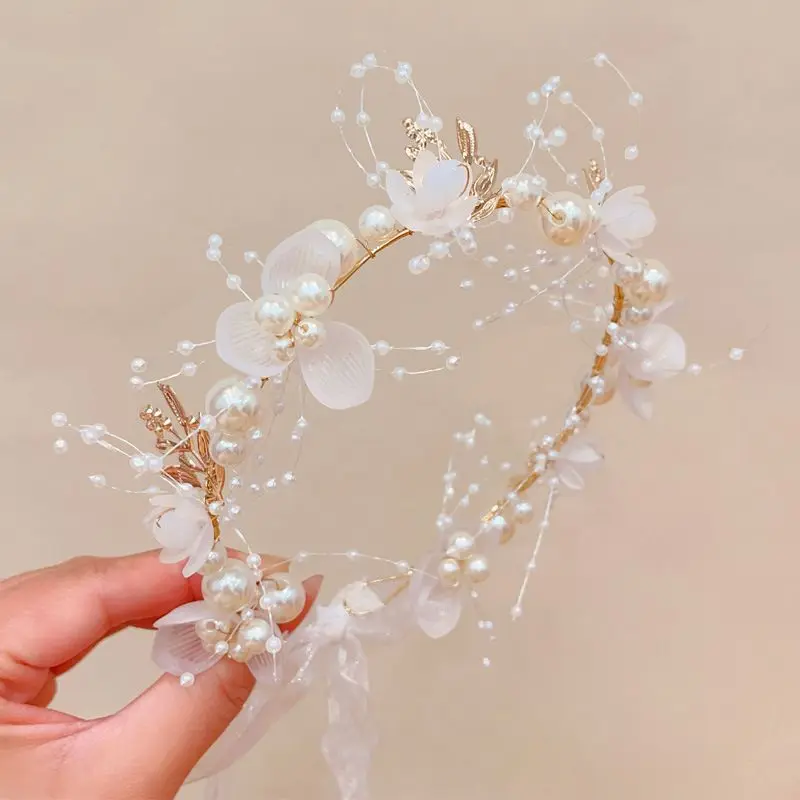 Hair accessories Children's Wreath Headgear Super Fairy Mori Crown Headband Princess Flower Girl Head Flower Girl Birthday Show