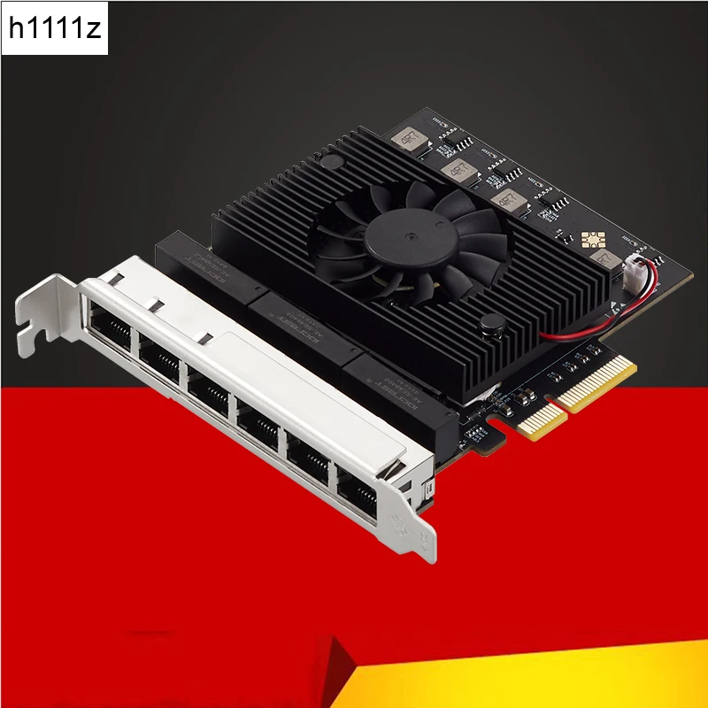

6-портовая PCI Express сетевая карта PCIE X4 на 6 портов RJ45 NIC RTL8125B чип 10/100/1000M/2,5G гигабитная Ethernet-карта для настольного ПК