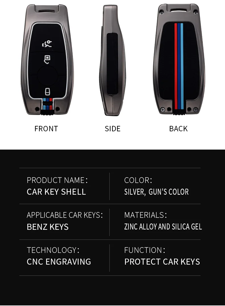 Custodia per Chiave/telecomando per Mercedes Benz classe E S GLE A220 W213 E200 E300 E220 E320 E260 E43 accessori portachiavi Auto - S7bf99f49a89d449586b5554eaf06ef00D