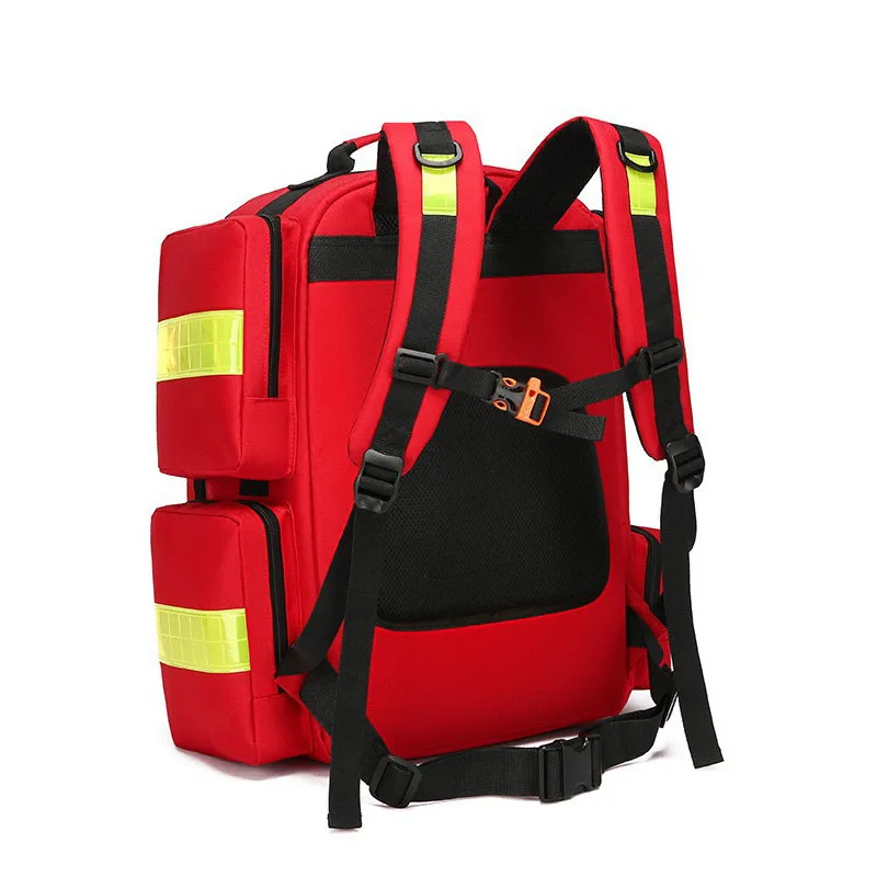 Outdoor Emergency Rescue First Aid Kits Large Capacity Medical Bag Empty Waterproof Reflective 2L Oxygen Tank ECG Backpack