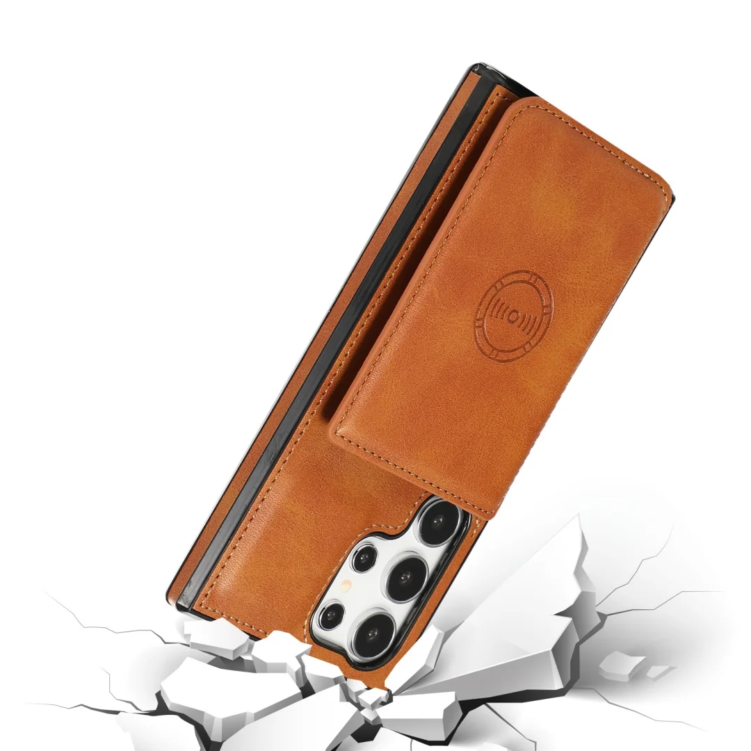 Anti-Theft Wallet with Blocking Layer and Magnetic Leather Phone Case