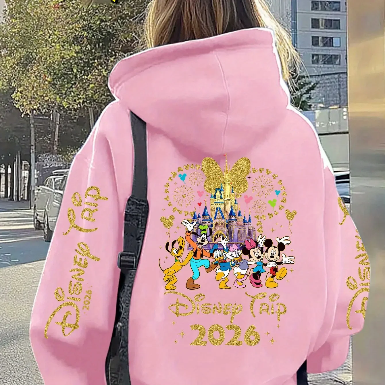 Disney 2026 Classic Cartoon Pattern Men's Hoodie Autumn/Winter Retro Casual Unisex Couple Street Style Top camouflage hoodie men fleece jacket men camo hoodie