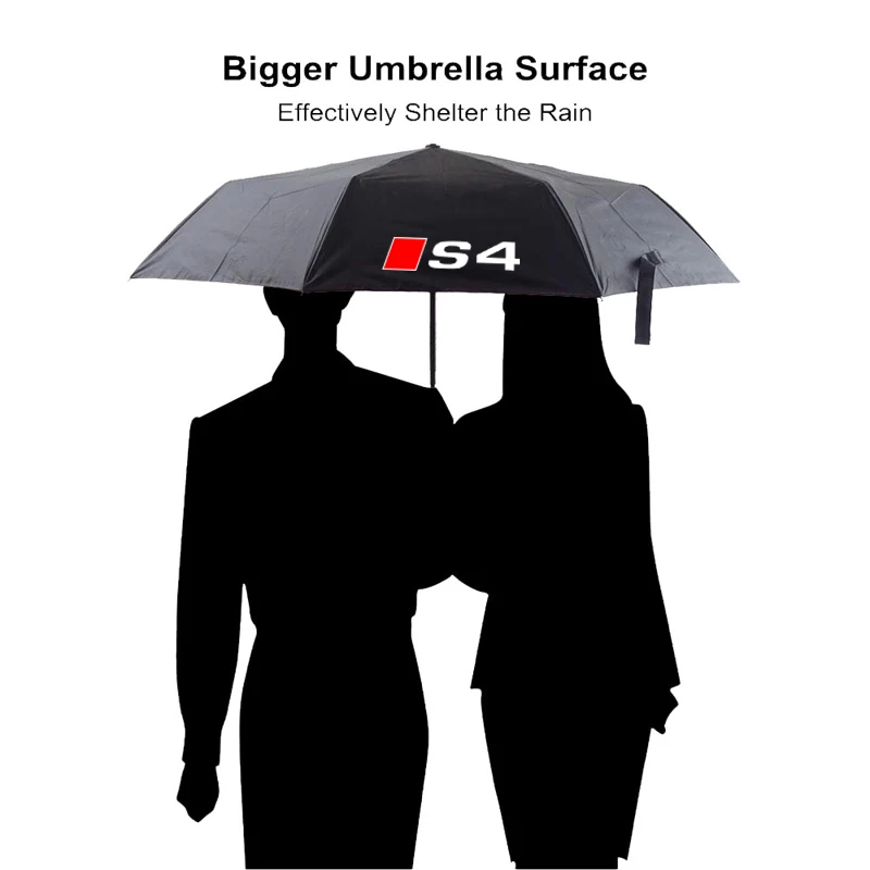 Car Automatic Folding Windproof Sunshade Umbrella For Audi S1 S2 S3 S4 S5 S6 S7 S8 Car Styling For Audi Umbrella Accessories