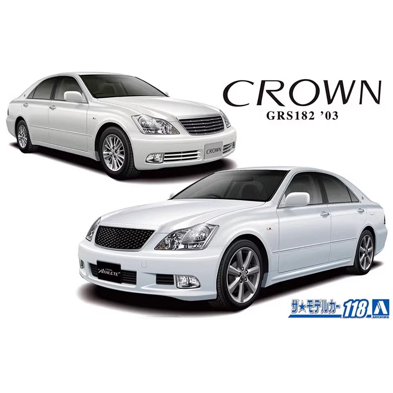 

Aoshima 05793 1/24 Scale Crown GRS182 Royal Saloon/Athlete G '03 Model Car Vehicle Building Assembly Kit