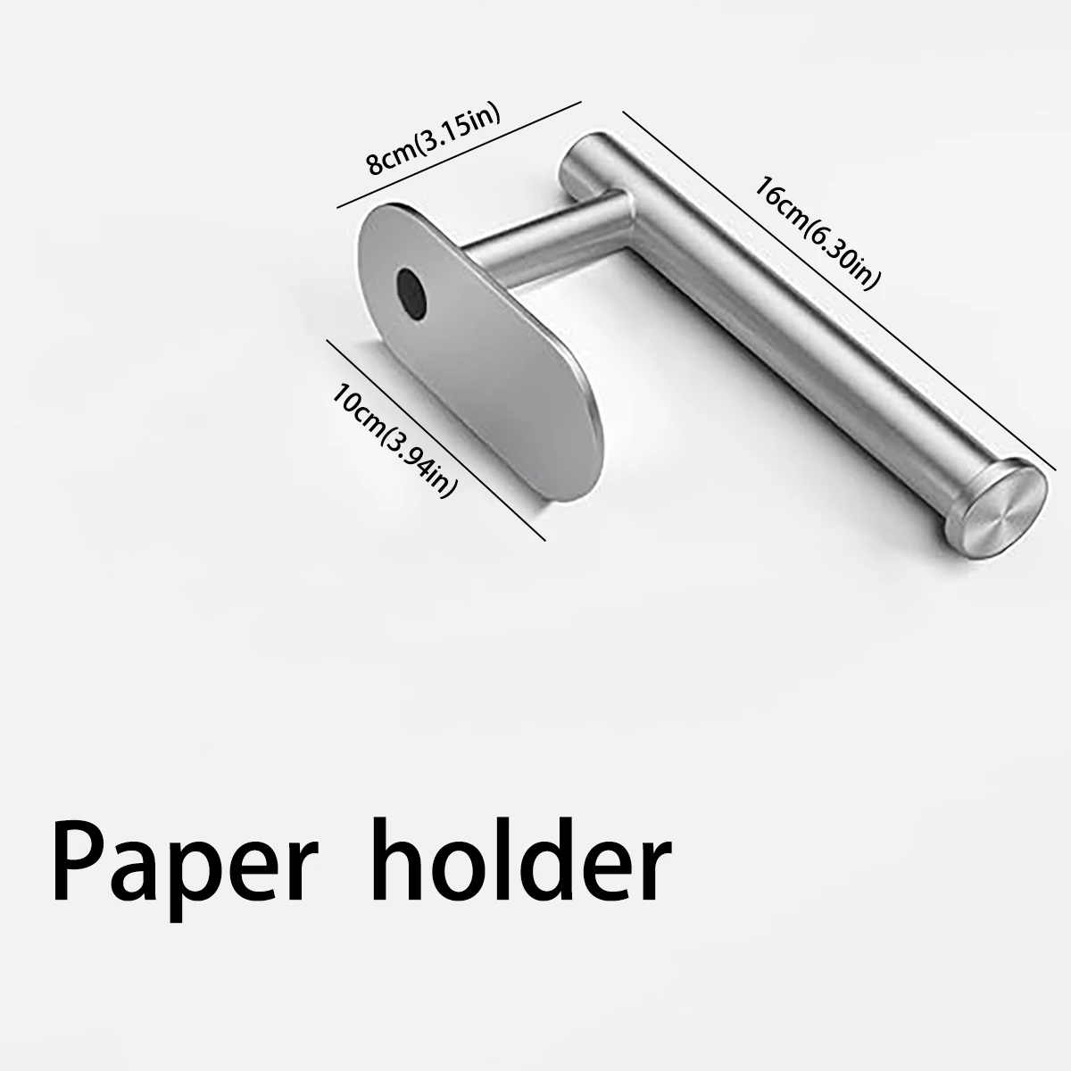 Porta Asciugamani Di Carta In Acciaio Inox - Autoadesivo O Con Viti, Montaggio Sotto Armadio - Per Cucina, Bagno, Frigorifero (Argento, 34,2 Cm)