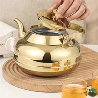 Bouilloire électrique en acier inoxydable 1L/1,5L/2L pour usage domestique, compatible plaques vitrocéramiques et cuisinières à gaz, théière, bouilloire de camping 3