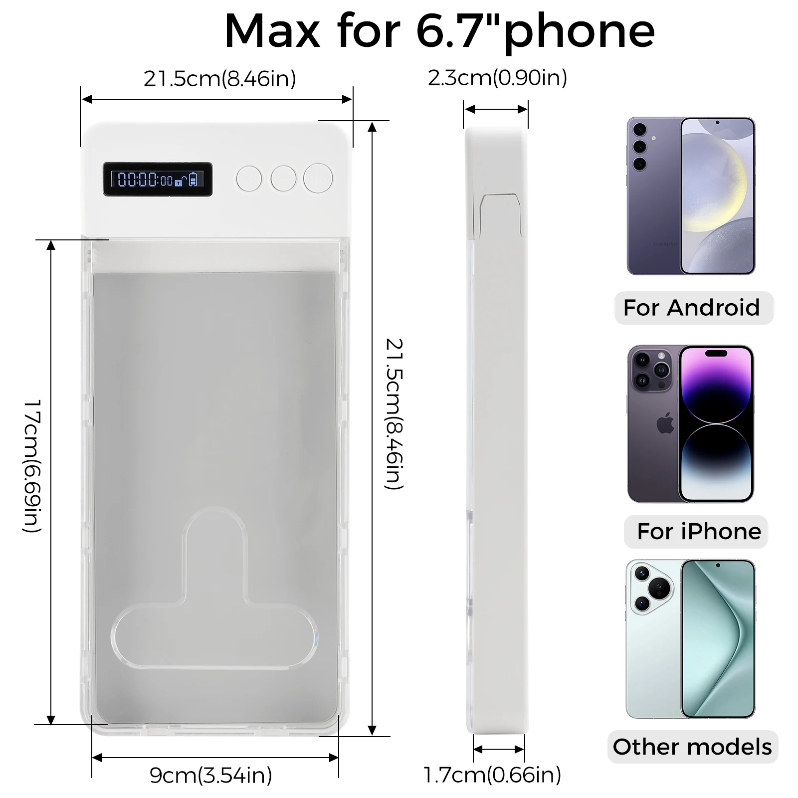 New Smart Phone Lock Box Portable Mobile Phone Safe Locking Case Self-Discipline Cell Phone Timed Lockbox ﻿for  Children Student