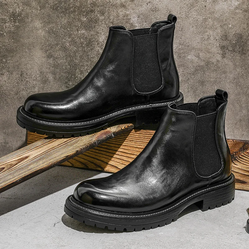 Australian wool] Desai Chelsea boots men's shoes British fleece