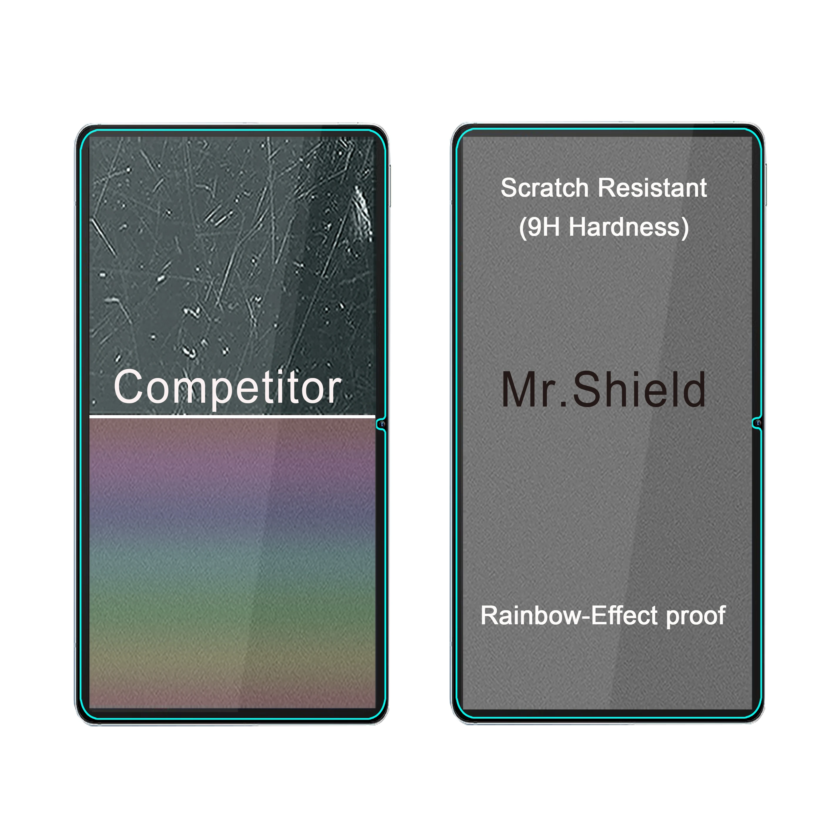 Mr.Shield Screen Protector compatible with Blackview Oscal Elite 1 12.1 Inch [Tempered Glass] [2-PACK] [9H Hardness] 5