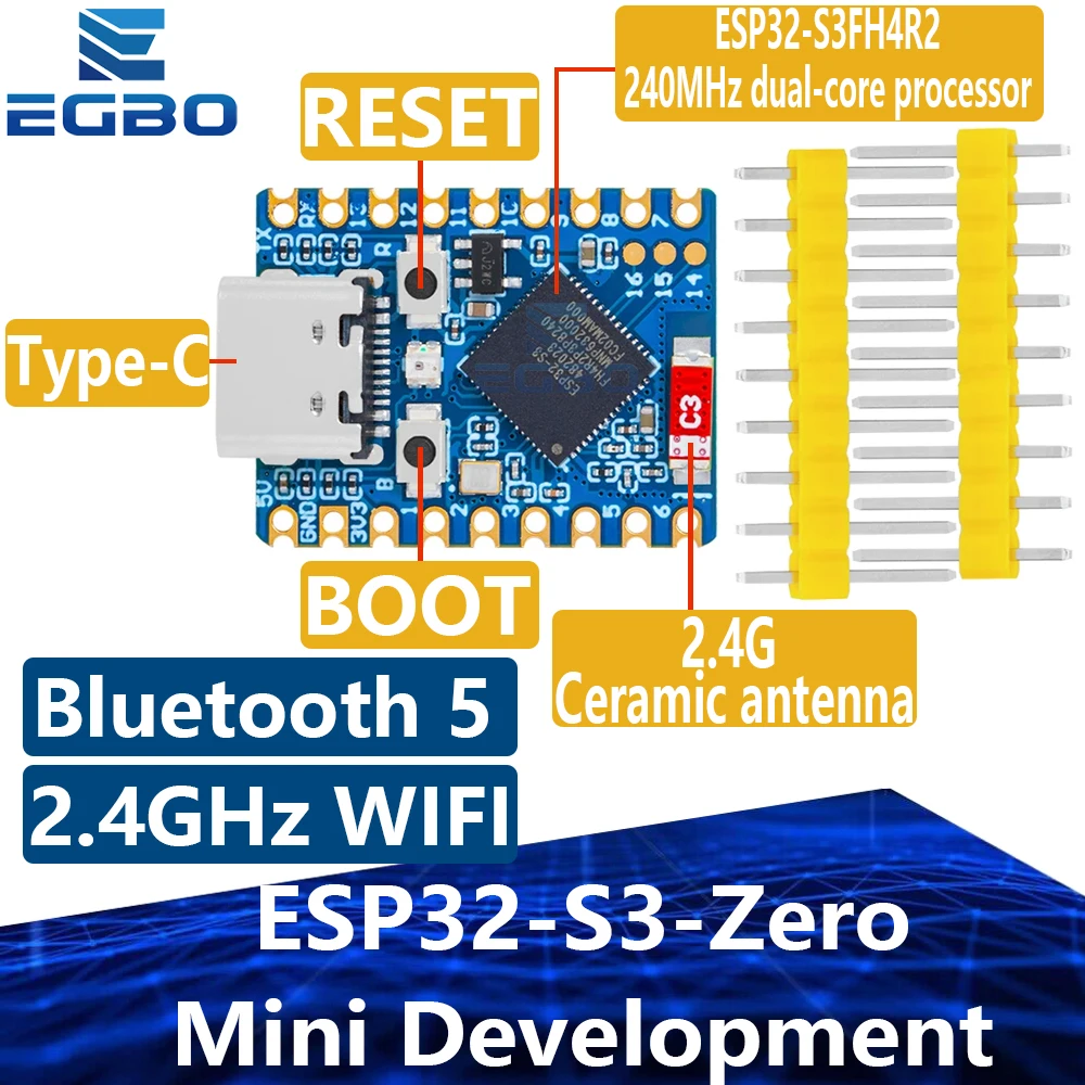 ESP32-S3-Zero-Mini-Development-Board-WiFi-Bluetooth-Ultra-small-Size ...