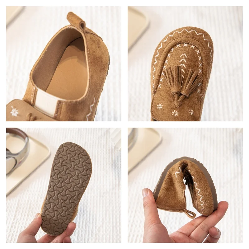Soft Sole Moccasins Girls Autumn School Loafers
