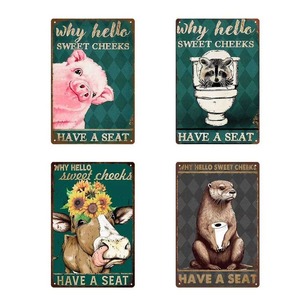 

Vintage Metal Tin Sign,, Animal Series, Poster With Artworks, Restaurant Bar Pub Shop Iron Painting Funny Home Room Wall Decor