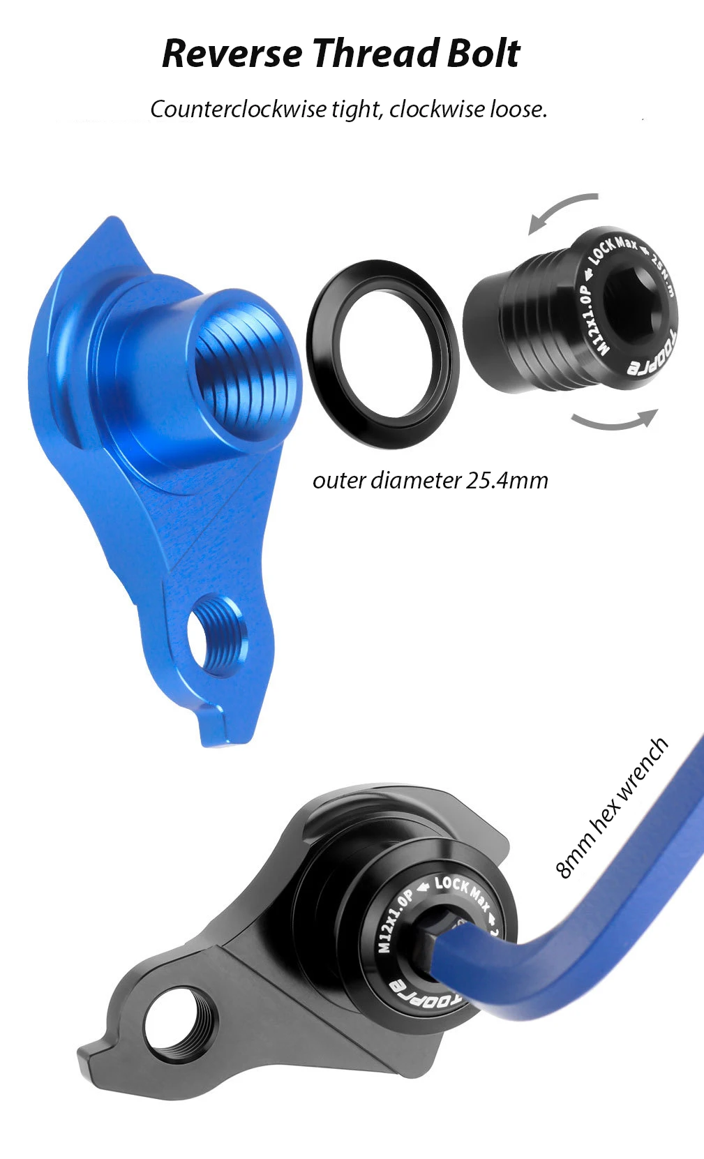 Fahrrad UDH Universal Schaltauge 1,0P und 1,5P Steckachse Hinterrahmen Haken für Sram/Cannondale – Detail 5