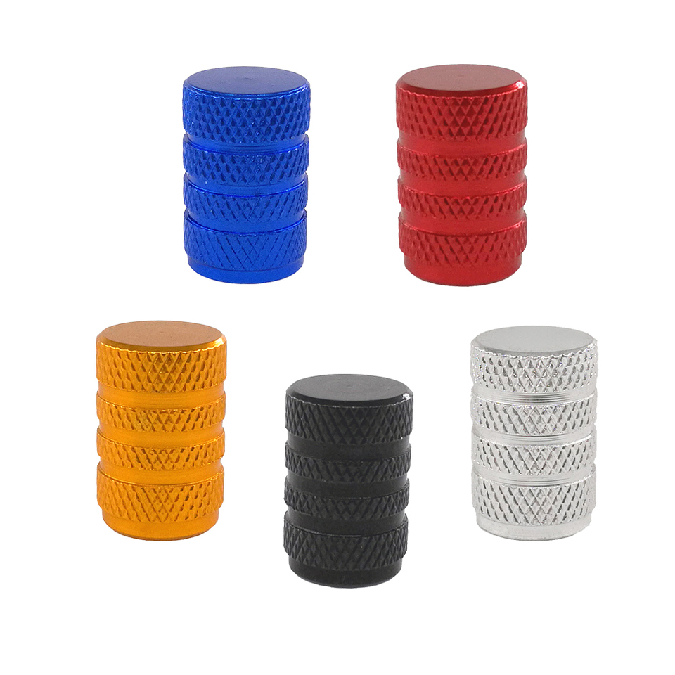 4pcs Aluminum Round Car Tire Valve Stem Caps for Bike Motorcycle Alloy Valve Covers for US Valve Car-styling Parts Accessories