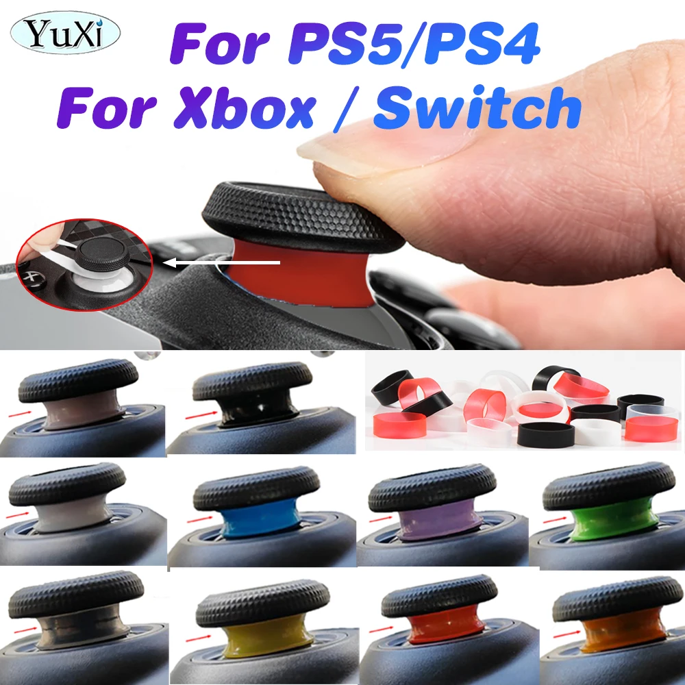 

4Pcs Joystick Protective Rings For PS5 PS4 Aim Assist Ring Motion For Xbox Gamepad Switch Controller Auxiliary Silicone Ring