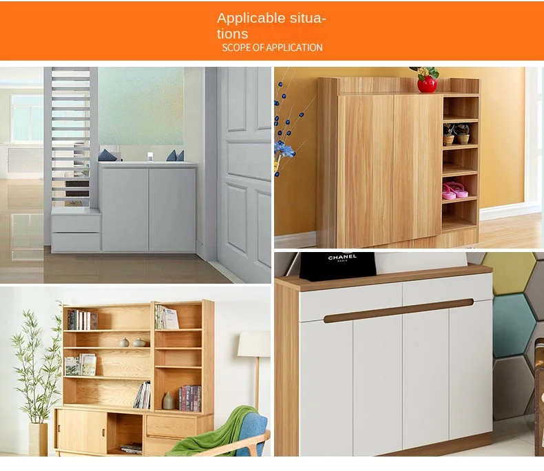 Description Picture 3 of itemBlack single door double door rebounder hidden cabinet rebounder Damper wardrobe cabinet rebounder door closer cabinet doors