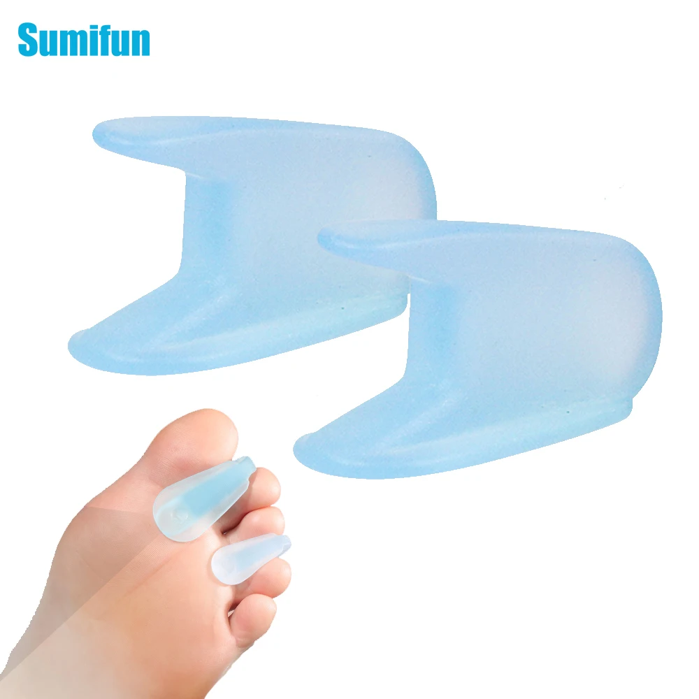 2Pcs/pair Sumifun Silicone Toe Valgus Corrector Toe Separator Orthopedic Safe Painless Foot Pedicure Medical Health Care Tool