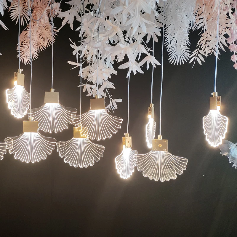 

TEMAR Modern Wedding Lamp Festival Lights Atmosphere LED Light for Party Stage Road Lead Ginkgo Leaf Background Decoration