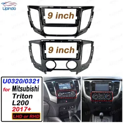 9 Inch Car Radio Installation DVD GPS Mp5 ABS PC Plastic Fascia Plane Frame 2 DIN for Mitsubishi Triton L200 2017+ Dash Kit