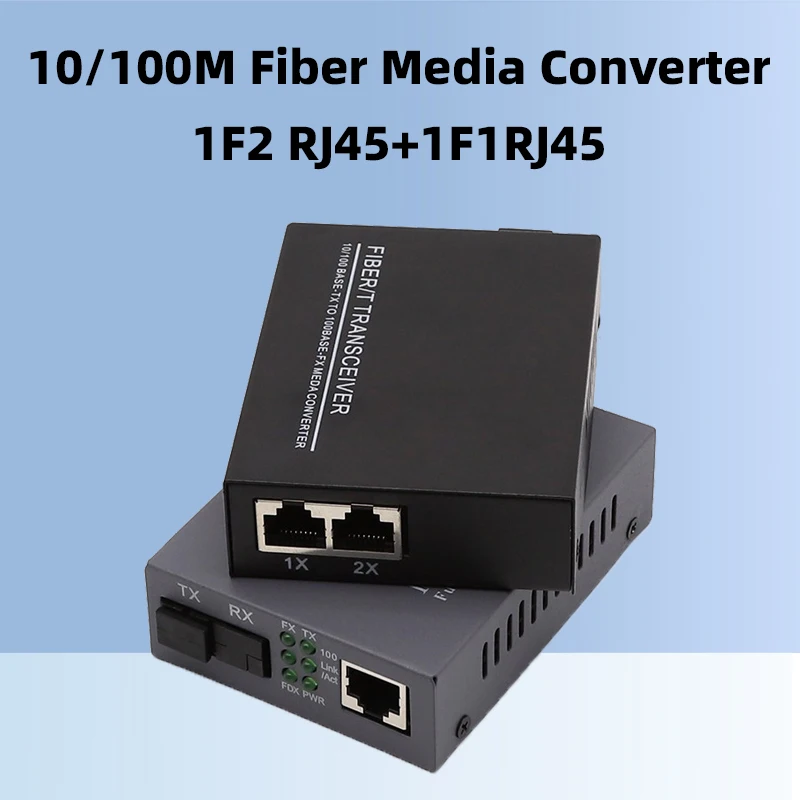 Netlink-Fiber Media Converter, 10 m, 100m, 1Fiber 1RJ45 + 1Fiber 2RJ45 SC, Singlemode, Fiber Optical Transciver, 20km, 1 Pair netlink fiber media converter 10 m 100m 1fiber 1rj45 1fiber 2rj45 sc singlemode fiber optical transciver 20km 1 pair