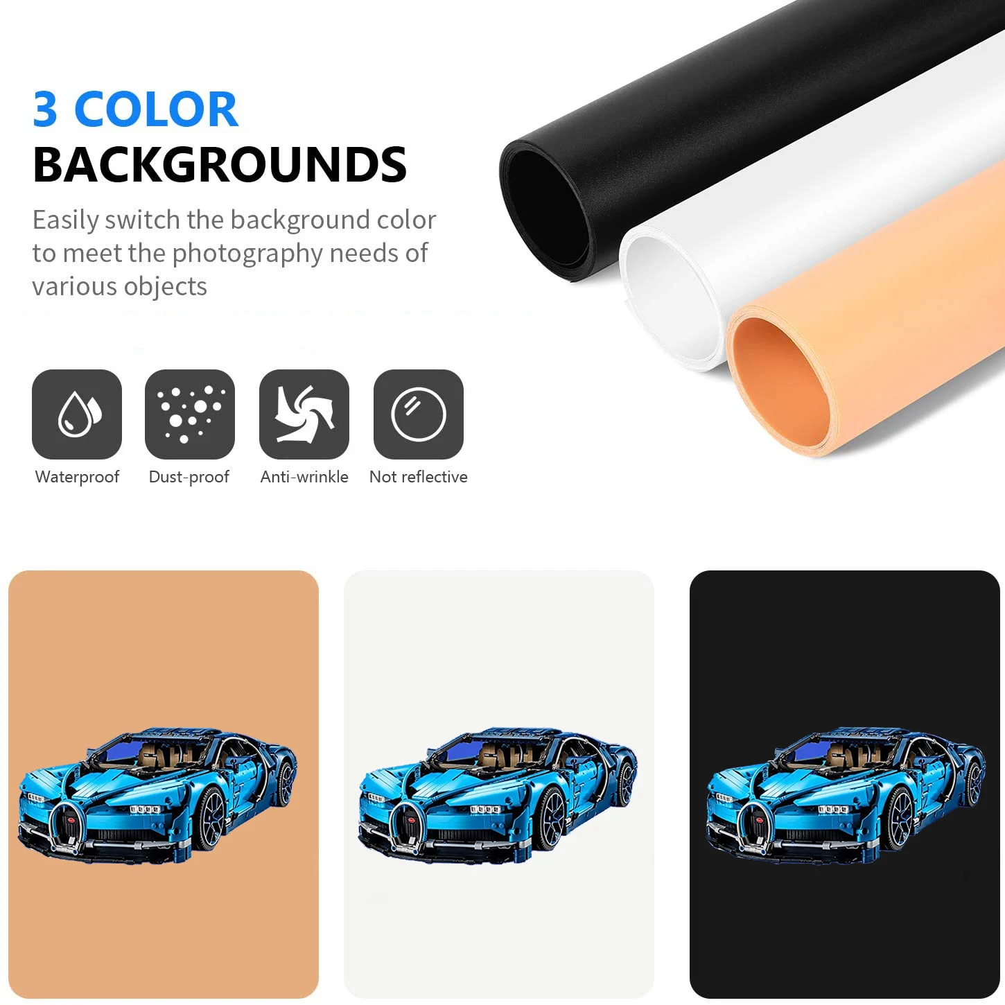 Photo Studio Light Box 16x16in 40x40cm Photography Adjustable Brightness Photo Background Shooting Tents Kit With 132 LED Lights led photo lighting photo studio box photo studio light tent