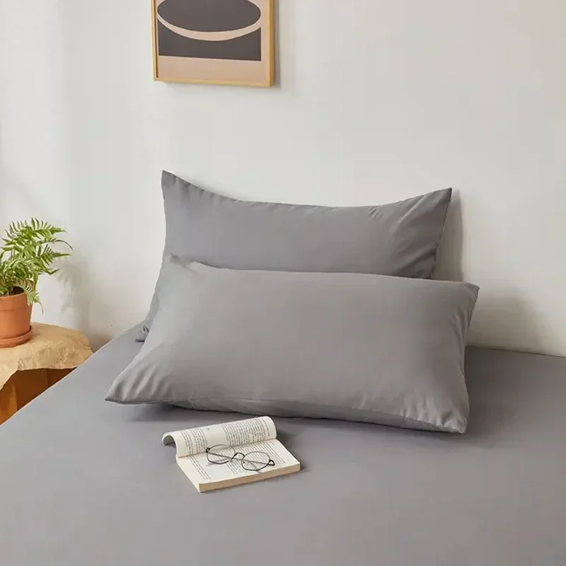 Satin Pillowcase 2pcs Brushed Soft Breathable Pillow Covers Bedroom Sofa Home Decor Without Pillow