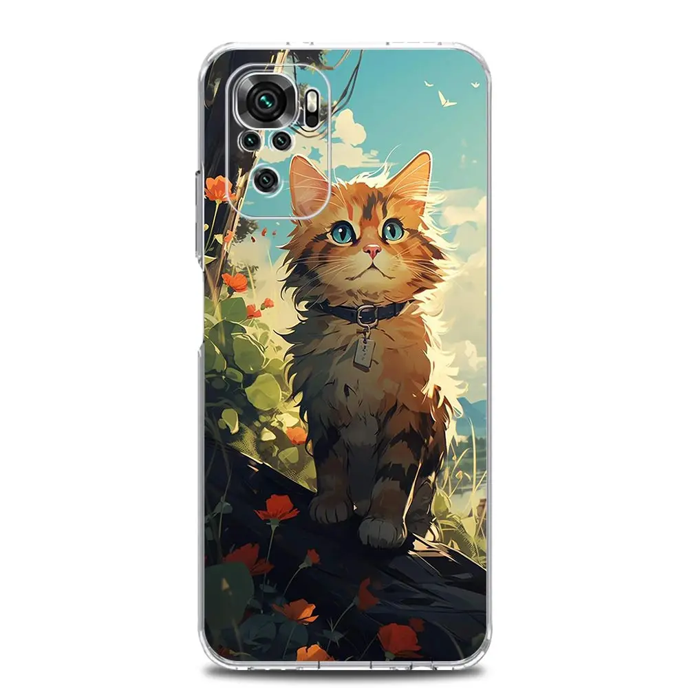 Cartoon Lovely Cat Art Fashion Phone Case Cover