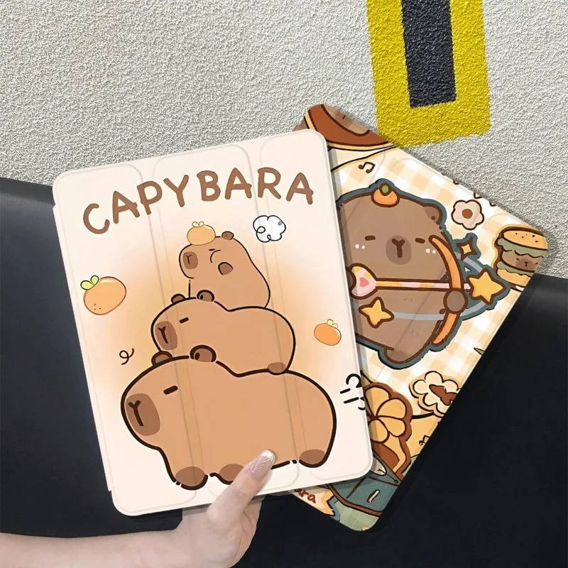 Capybara Pencil Slot iPad Case