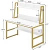 Computer Desk with Hutch, 47 inches Home Office Desk with Space Saving Design with Bookshelf for Small Spaces 2