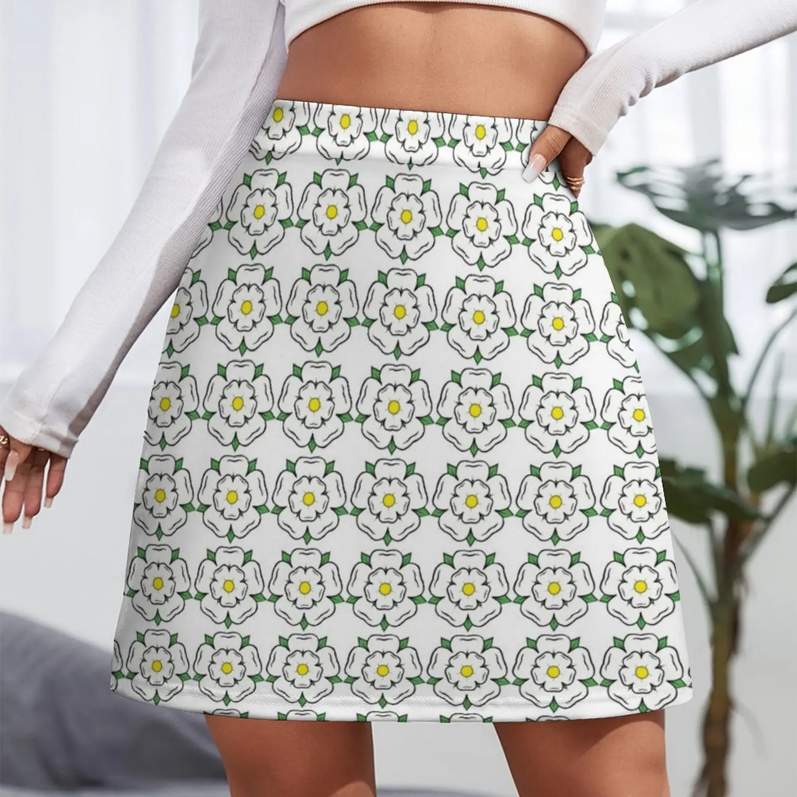 WHITE ROSE Mini Skirt Kawaii korean style skirt shorts japanese kawaii clothes