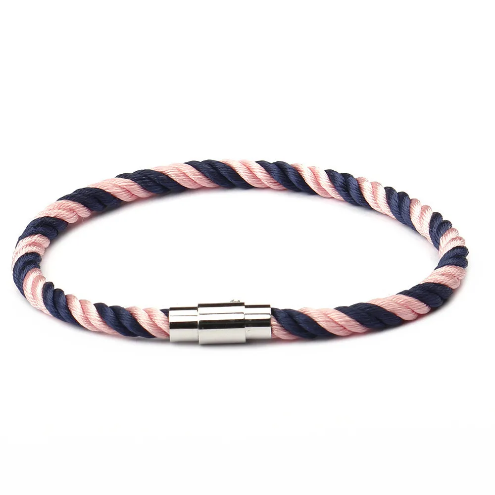 Bracelet Jewelry Fashion Rope Bracelet Men Women Copper Magnetic Clasp Male Bracelets Bangles Jewelry Summer Style Couple Bracelets SL021