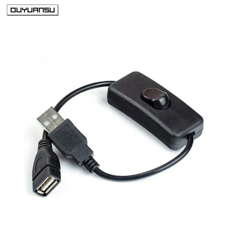 

30cm USB Cable With Switch ON/OFF Cable Extension Toggle For USB Lamp USB Fan Power Supply Line Durable Adapter