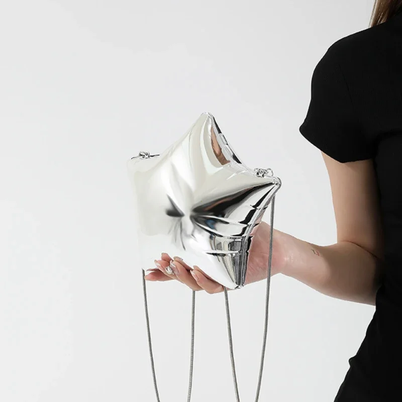 Acrylic Bright Five Pointed Star Zero Wallet 2026 Sweet Cool Spicy Girl Lipstick Party Mini Bag Banquet Niche Candy Colored Bags