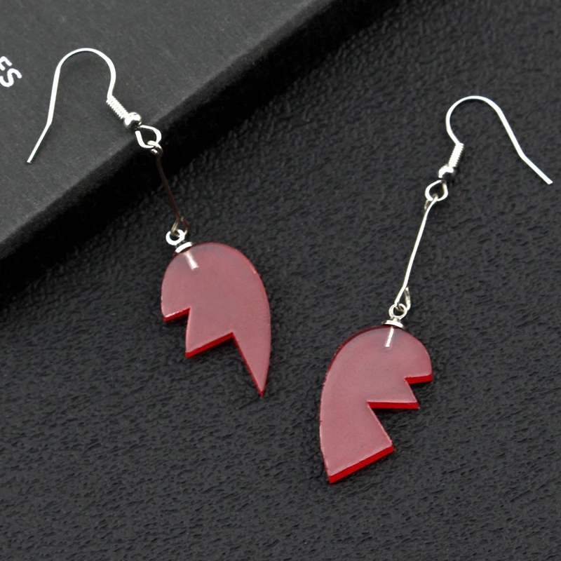 JOJOS Bizarre Adventure Anime Jean Pierre Polnareff Broken Heart Drop Earrings Cosplay Jewelry for Women Gift drop earrings anime earrings