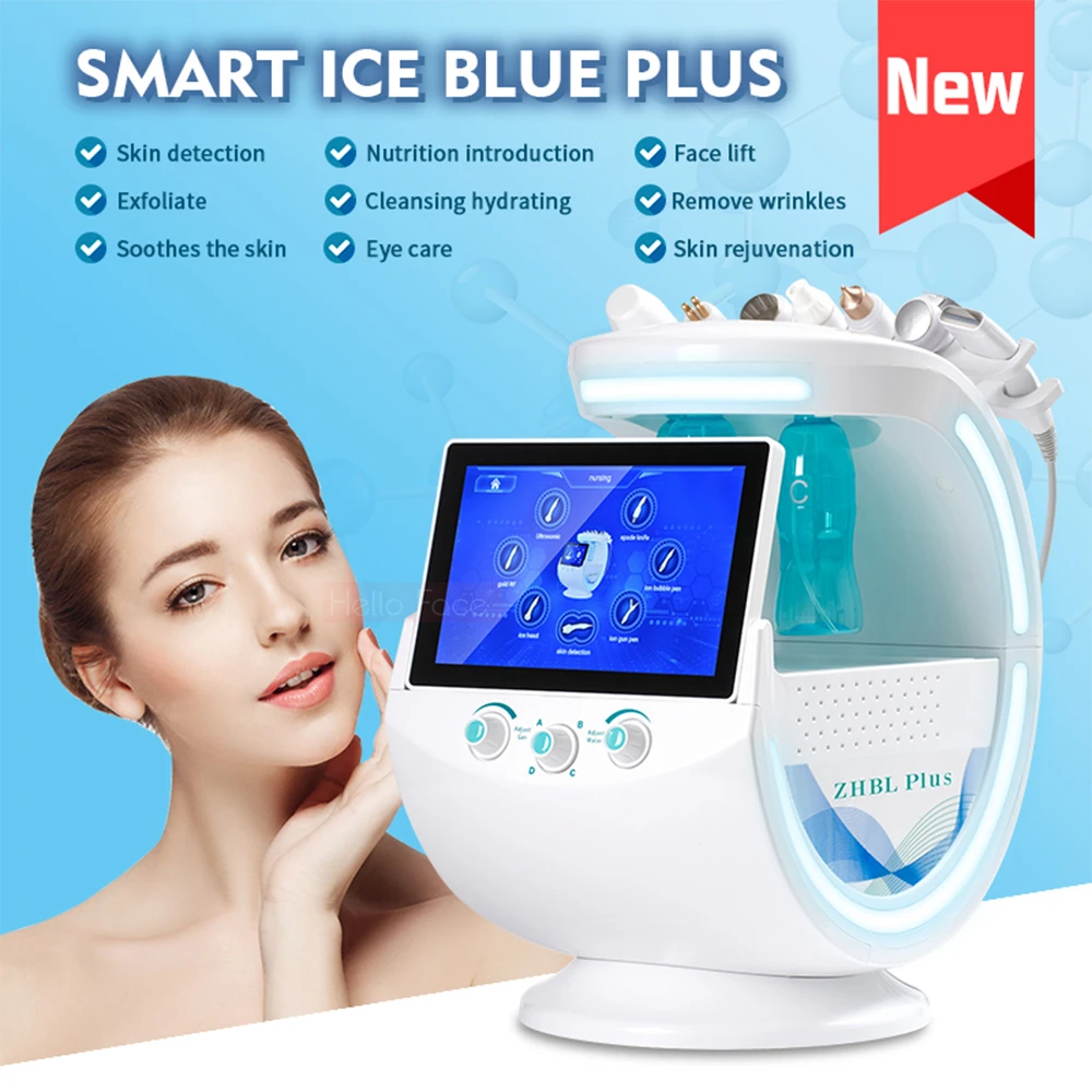 7 In 1 Smart Ice Blue Plus Professional Hydra Facial Machine Electric