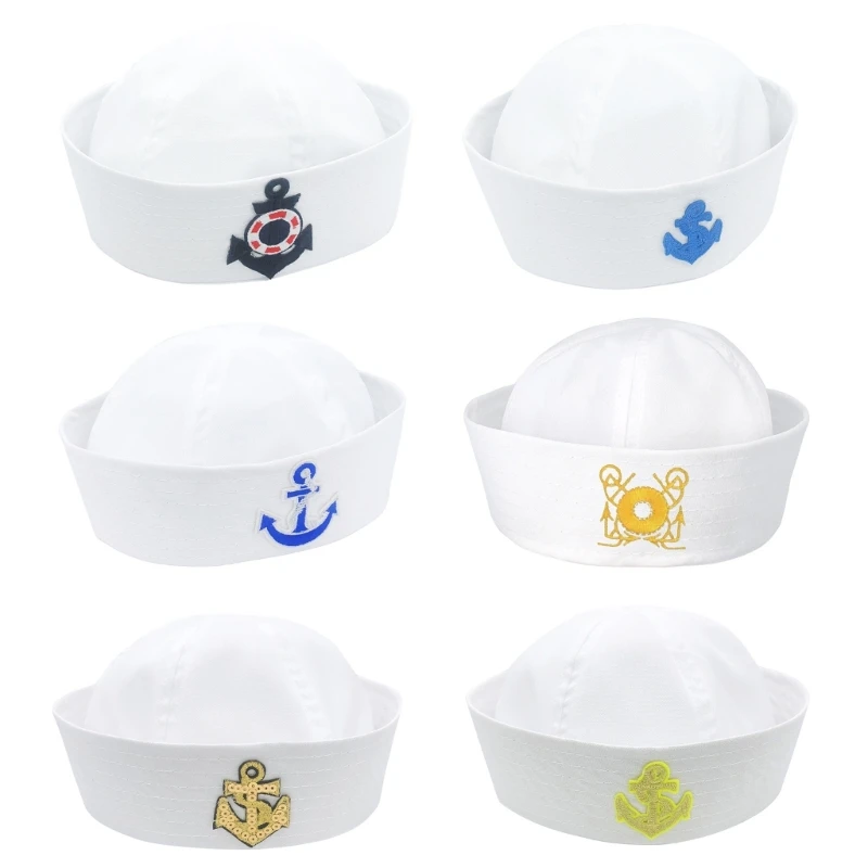

Navy Hat Adults Cosplay Costume Cosplay Captain Hats(White)