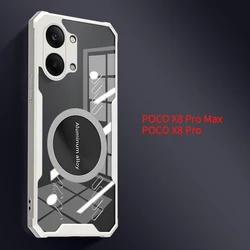 Cooling Clear Acrylic Magnetic Mount Car Case with Airbag Shockproof Transparent Cover for Redmi Turbo 5 Max (Ivory)