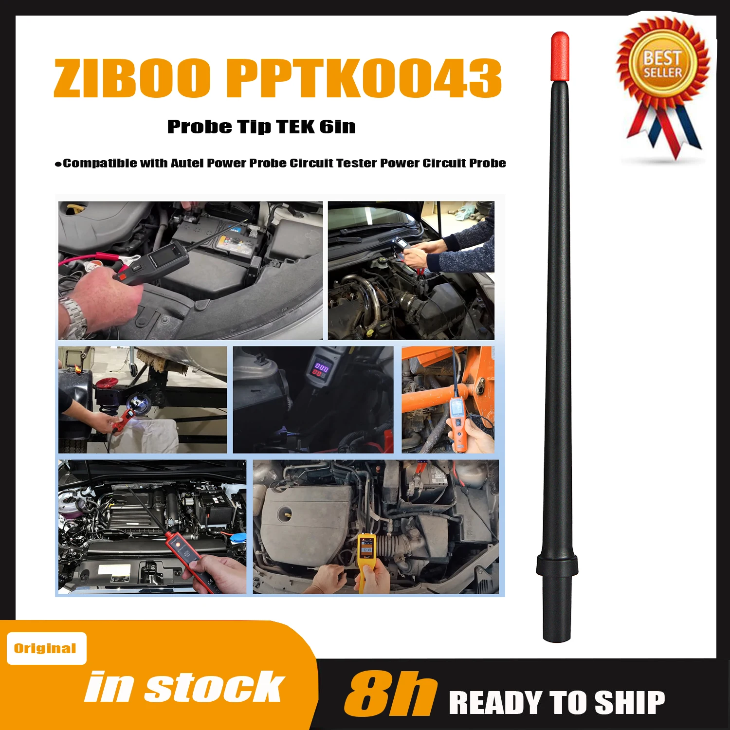 ZIBOO PPTK0043 프로브 팁 TEK 6in, Autel Power Probe ..