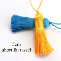 5 pièces/lot 5cm Polyester soie gland frange brosse glands garniture artisanat bijoux à bricoler soi-même résultats décor à la maison couture rideaux accessoires 4