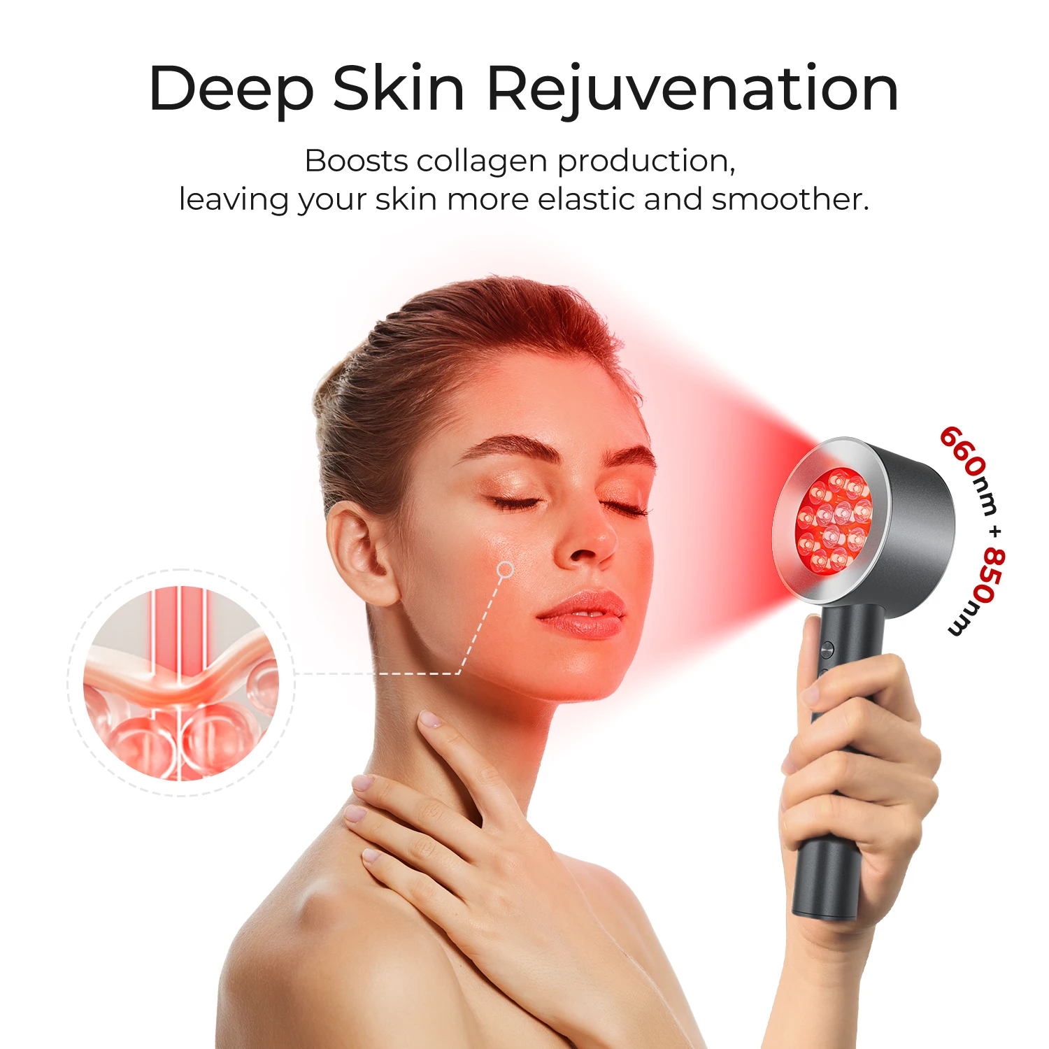 Skin Care Red Light Therapy Anti Aging Infrared Lamp Facial Beauty Device Anti Acne Wrinkle Remover Device Dark Circles Spots