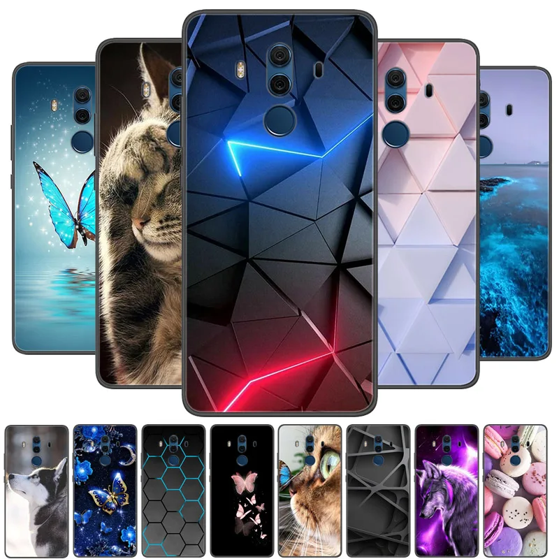 Per Huawei Mate 10 Pro Custodia Nera Paraurti Cover In Silicone Per Huawei Mate 10 Lite 10Pro Mate10 Alp-L29 Alp-L09 Alp-Al00 Capa