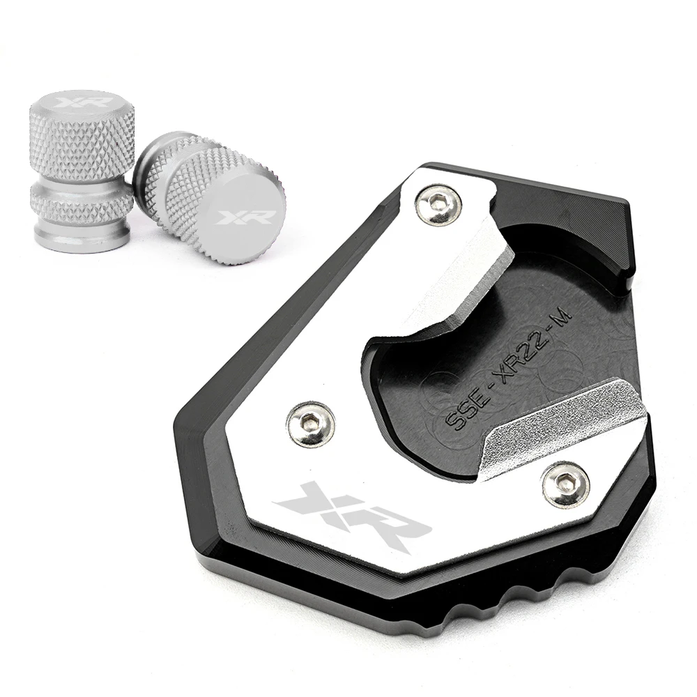 CNC Motorcycle Kickstand Side Stand Extension Pad and Tire Caps