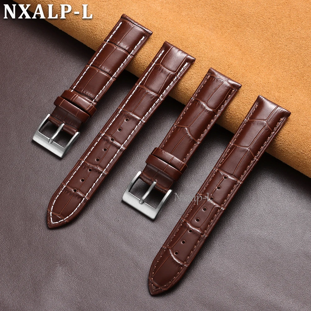 Elegant Calfskin Leather Watch Band - Universal Fit Wristband