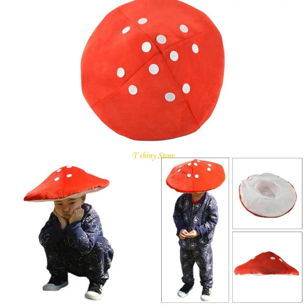 N58f Erwachsener schön ausgestopfter Pilzhut Cosplay Women Karnevale Dress -up